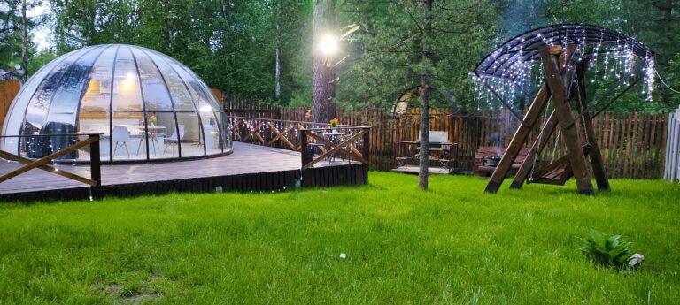 Глэмпинг Гармония Купольный прозрачный дом